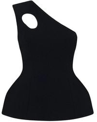 ROKSANDA - Vala Cut-Out Peplum Top - Lyst