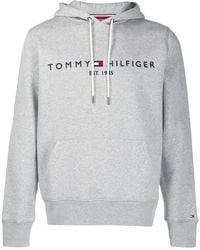 Tommy Hilfiger - Logo Embroidered Hoodie - Lyst