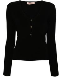 Twinset - Crystal-Embellished Ribbed Top - Lyst