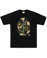 A Bathing Ape - T-Shirt À Détail Camouflage - Lyst