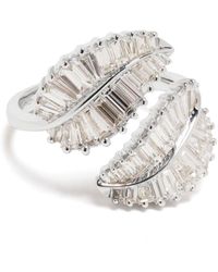 Anita Ko - 18kt White Gold Palm Leaf Diamond Ring - Lyst