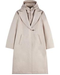 Fay - Cappotto Doppiopetto Con Cappuccio - Lyst