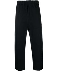 Jil Sander - Mid-rise Cotton Tapered Trousers - Lyst
