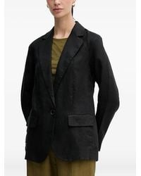 Sisley - Single-Button Linen Blazer - Lyst