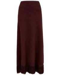 Clea - Gonna Lunga Amelia Con Frange - Lyst