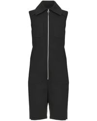 Ferragamo - Collared Patch Pocket Playsuits - Lyst