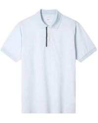 Paul Smith - Sky Signature-Stripe-Trim Polo Shirt - Lyst