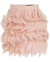 KARL LAGERFELD - Ruffled Mini Skirt - Lyst
