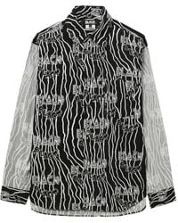 COMME DES GARÇON BLACK - Print Long-Sleeve Shirt - Lyst