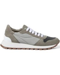 Brunello Cucinelli - Techno-Suede Runner Sneakers - Lyst