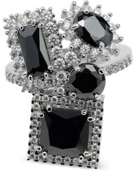 Maison Margiela - Zirconia-Embellished Cluster Rings - Lyst