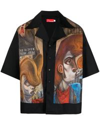 Charles Jeffrey - Illustration-Print Organic-Cotton Shirt - Lyst