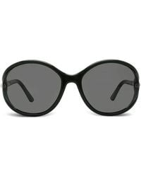 Tom Ford - Round-Frame Semi-Rim Sunglasses - Lyst