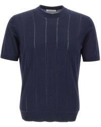 Kangra - Ribbed Short-Sleeve Sweater - Lyst