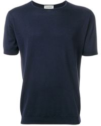 John Smedley - Fine-knit Cotton T-shirt - Lyst
