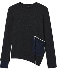 Y's Yohji Yamamoto - Jersey asimétrico con detalle de bolsillo - Lyst