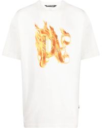 Palm Angels - Burning Pa-Print T-Shirt - Lyst