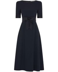 Jane - Savannah Midi-jurk Met Strikdetail - Lyst