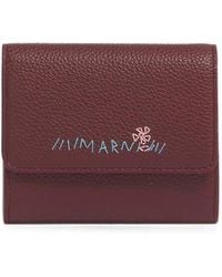 Marni - Burgundy Leather Flap Cardholder With Mending - Lyst