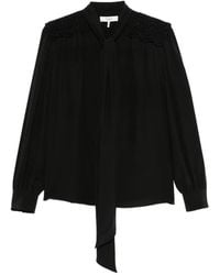 Chloé - Zijden Blouse Met Gestrikte Sjaal - Lyst