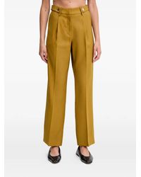 Morgan - Button-Detail Pleated Trousers - Lyst