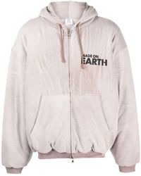 Vetements - Made On Earth Hooded Bomber Jacket - Lyst