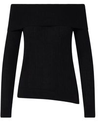 Liu Jo - Wool Sweater With Bardot Neckline - Lyst