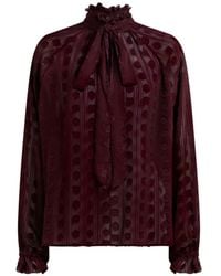 Etro - Jacquard Blouse With Silk Scarf And Fil Coupé Motif - Lyst