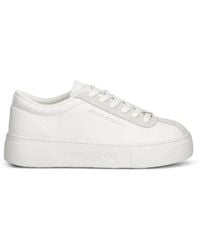 ARMANI EXCHANGE - Logo-Plaque Platform Sneakers - Lyst