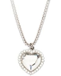 Vetements - Crystal-Embellished Heart-Shaped Necklace - Lyst