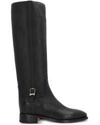Santoni - Knee-High Leather Boots - Lyst
