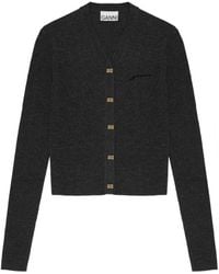 Ganni - Wool Merino Cardigan - Lyst