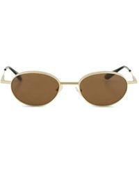 McQueen - Sonnenbrille Mit Ovalem Gestell - Lyst