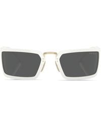 Prada - Logo-Engraved Square-Frame Sunglasses - Lyst