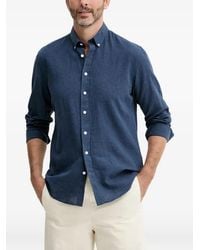 Lindbergh - Camisa De Lino Con Botones - Lyst