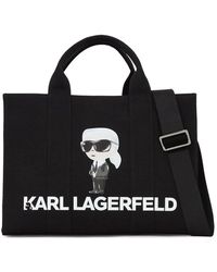 KARL LAGERFELD - Ikon Aquarelle Canvas Tote Bag - Lyst