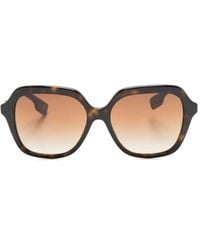 Burberry - Zonnebril Met Oversized Montuur - Lyst
