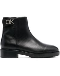 Calvin Klein - Stiefeletten Mit Logo 35Mm - Lyst