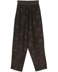 Uma Wang - Palmer Floral-embroidered Tapered Trousers - Lyst