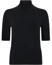 Max Mara - High-Neck Short-Sleeve Sweater - Lyst