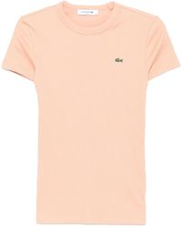 Lacoste - Logo-Patch T-Shirt - Lyst