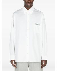 Diomene - Embroidered Cotton Shirt - Lyst