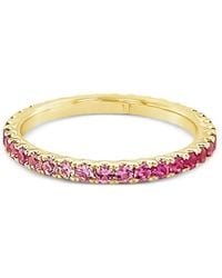 Lisa Nik - 18K Ombre Skinny Sapphire Ring - Lyst