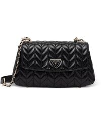 Guess - Sac À Bandoulière Matelassé Cheryl À Chevrons - Lyst