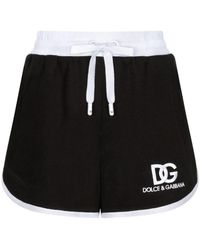 Dolce & Gabbana - Logo-embroidered Drawstring-waistband Shorts - Lyst