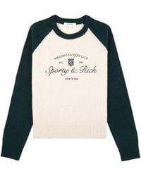 Sporty & Rich - Long-Sleeved Embroidered Sweater - Lyst