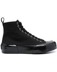 Jil Sander - High-Top Canvas Sneakers - Lyst