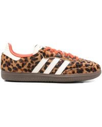 adidas - Samba Og Gestreepte Sneakers Met Dierenprint - Lyst