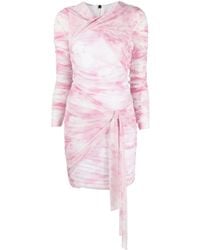 MSGM - Jurk Met Tie-Dye Print - Lyst