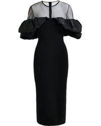 Essentiel Antwerp - Abito Midi Isatis Con Ruches - Lyst